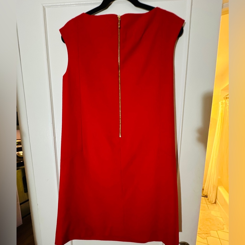 KATE SPADE Maraschino Red Sallie Shift Dress Sz 8 Medium Christmas Holiday Party - Picture 3 of 8